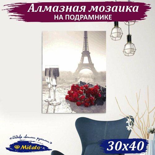 Алмазная мозаика на подрамнике 30х40 см MILATO 