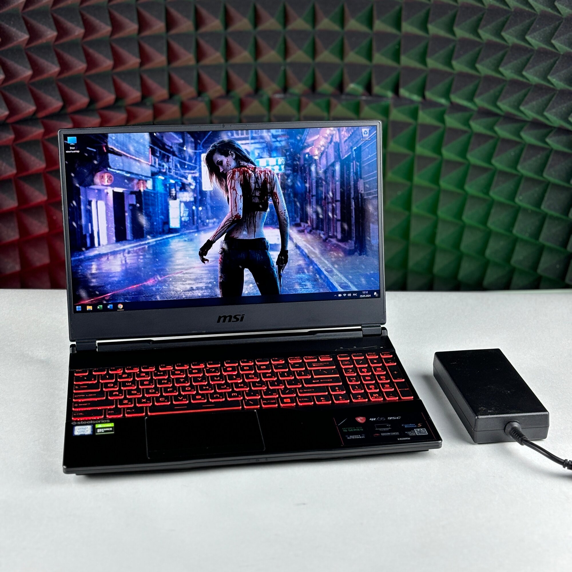 Ноутбук MSI GL65 (1920x1080, 15.6, 120Гц, Intel Core i7-9750H 2.6-4.5 ГГц, RAM 16 ГБ, SSD 512 ГБ, GeForce GTX 1650 (4gb), Win11)