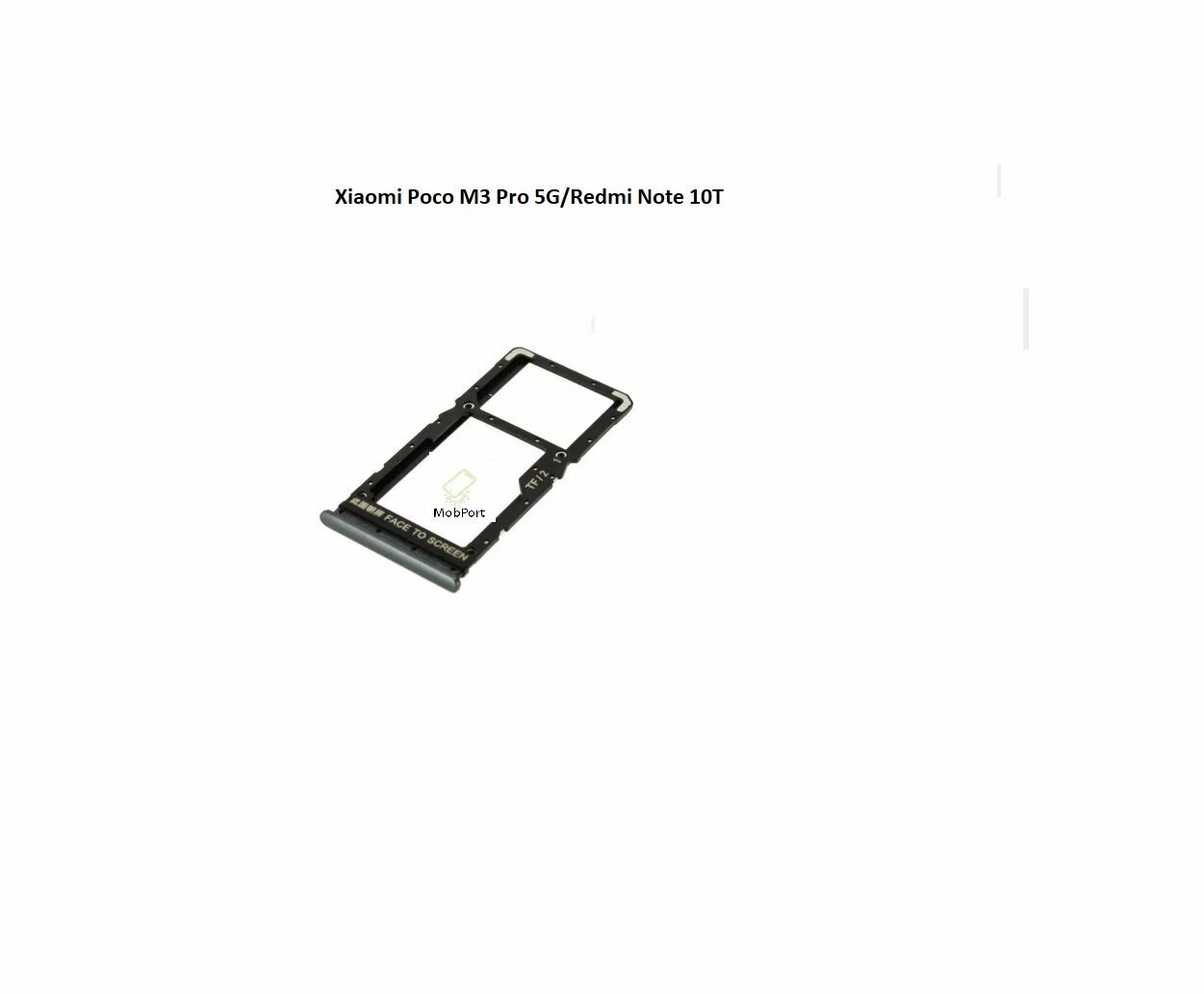 Держатель SIM для Xiaomi Poco M3 Pro 5G/Redmi Note 10T, Черный (Сим Лоток) — фото 1