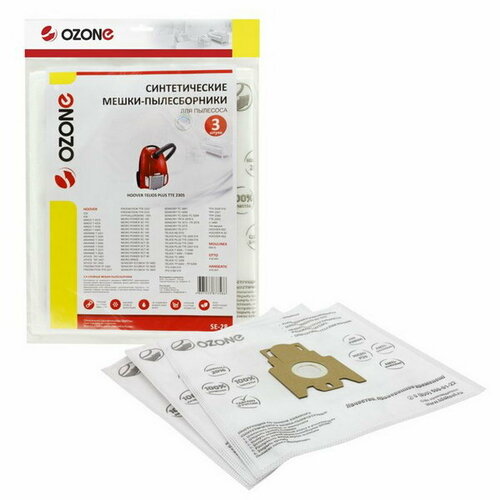 Мешки-пылесборники SE-28 синтетические для пылесоса 3 шт 354₽
