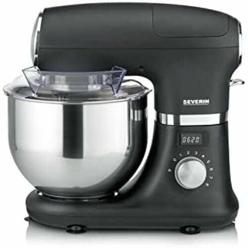 Кухонный комбайн Severin KM 3897 1000 Вт нержавеющая сталь черный матовый 3665400₽