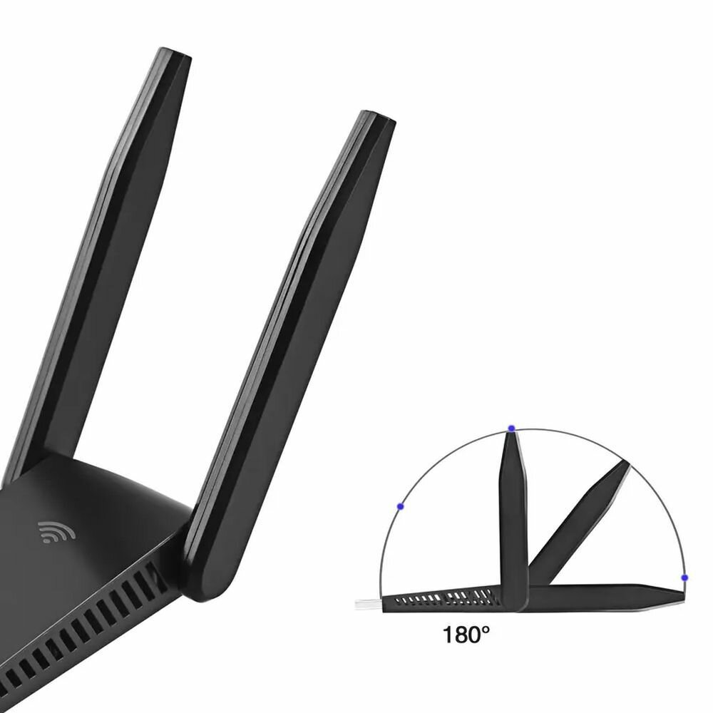 WiFi+Bluetooth адаптер AC1300 (RTL8822) USB 3.0, BT4.2, 802.11ac, 867 Мбит/с, антенна 5dBi (ORIENT XG-947ac+) — фото 1