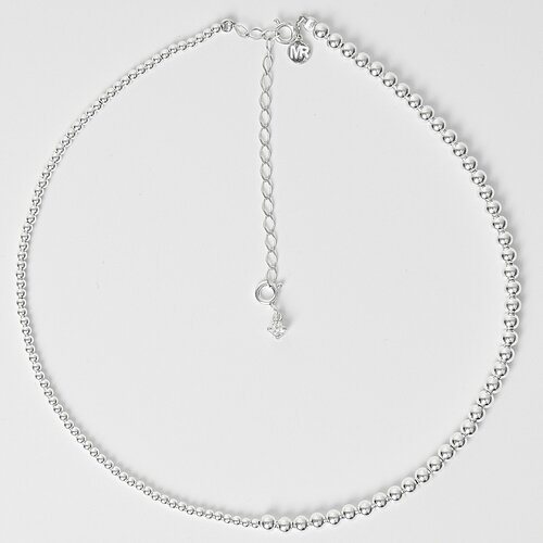 Колье MIRRO, серебро, 925 проба, фианит, длина 39 см.