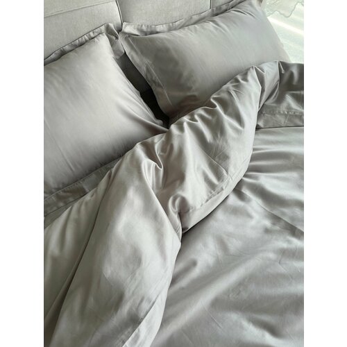 Комплект постельного белья Versalise Decor, Евро, сатин, 2-х спальный, серый, хлопок, размер евростандарт