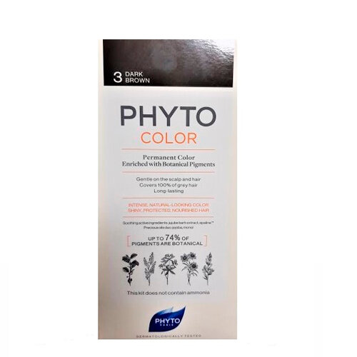 Phyto Phyto Color фито крем-краска для волос тон 3 Темный шатен 50/50/12
