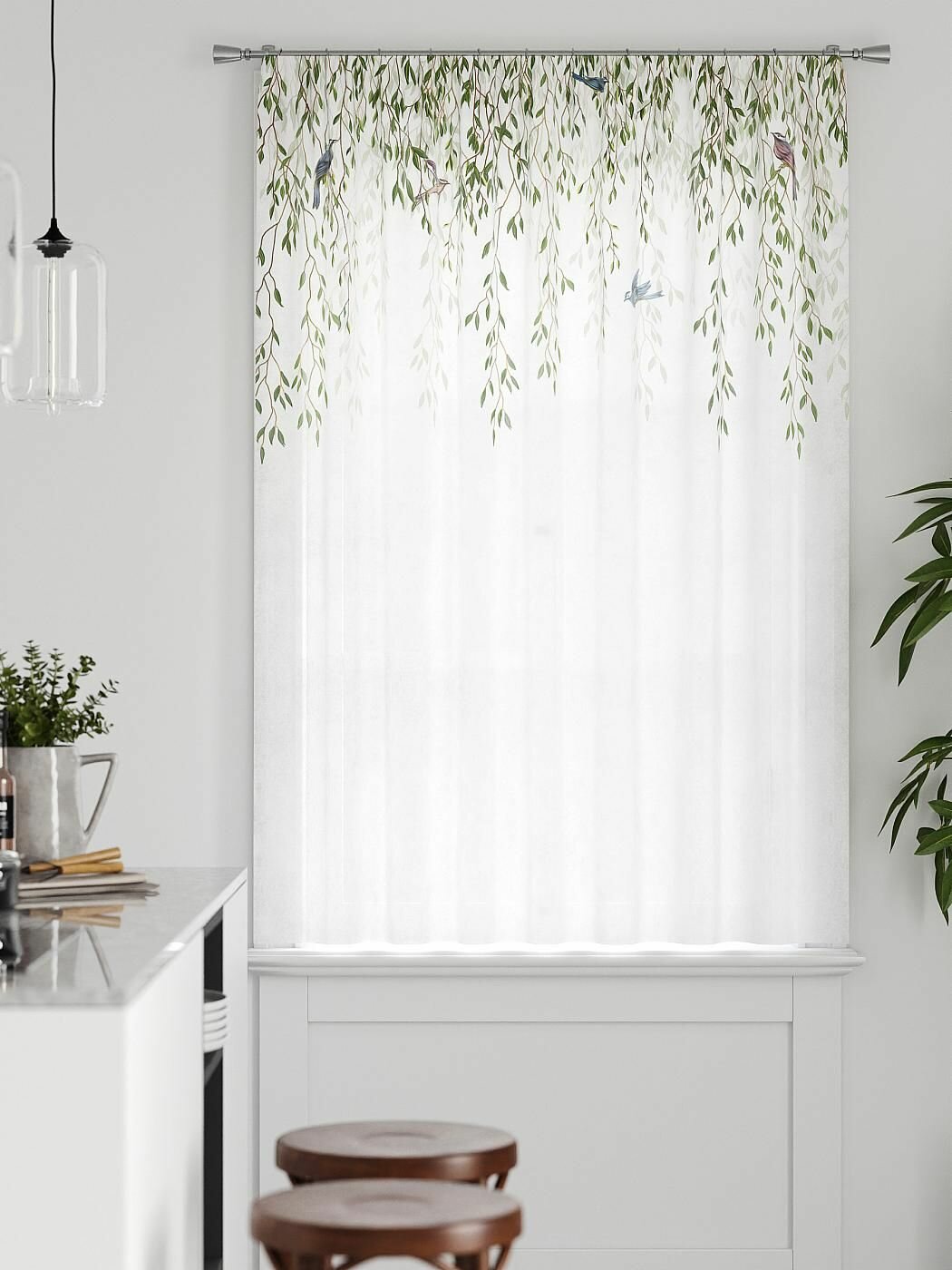 Шторы в кухню / Тюль для кухни Comfy Way 150х170 см 1 шт / Грентил - 45 — фото 1