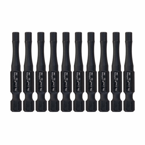Биты для шуруповерта Торсионные H4 x 50 мм Mr. Logo, Сталь - S2, 10 шт