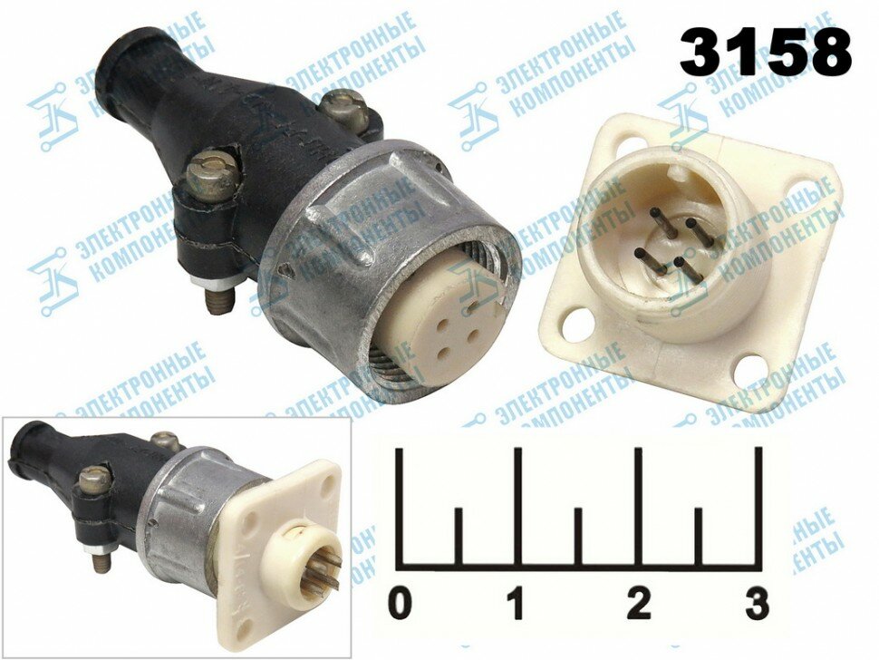 Разъем 4pin в комплекте штекер в панель ОНЦ-РГ