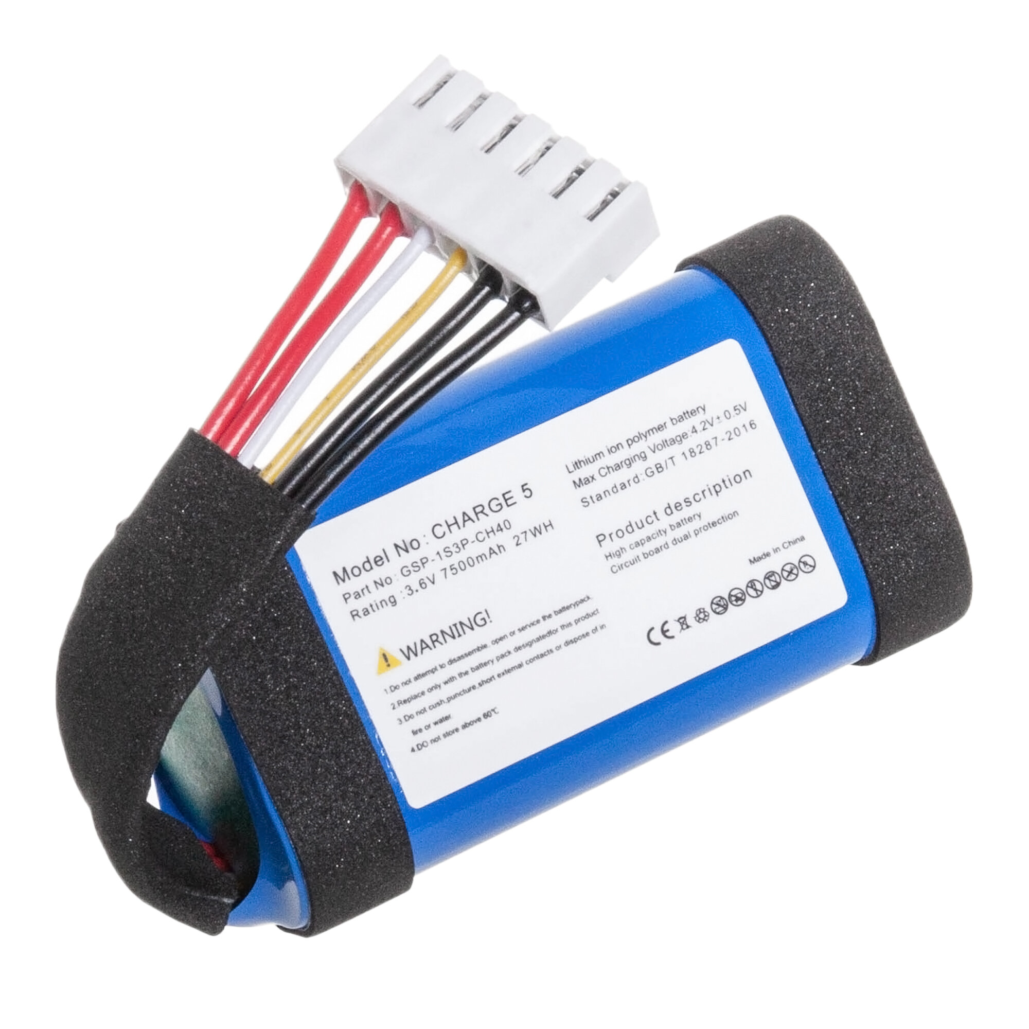 Аккумулятор для беспроводной колонки JBL Charge 5 / JBL Charge 5 BLUAM / 1AA011NA / CS-JML500SL - батарея 7500mAh