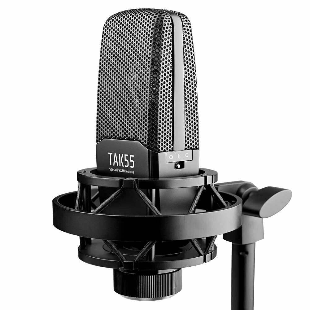 Профессиональный звукозаписывающий микрофон Takstar TAK55 с амортизирующим креплением для радиостудии, записи вокала, подкастинга, Черный — фото 1