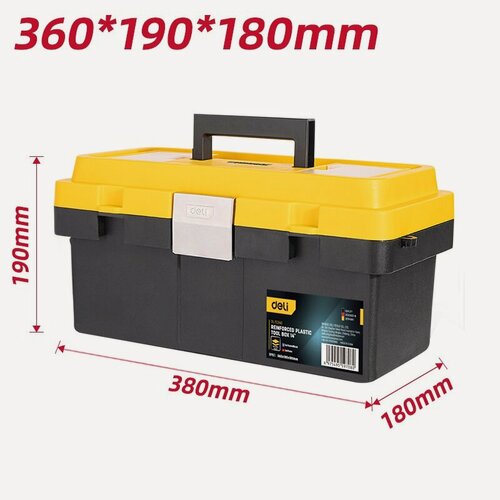 Изображение товара Ящик для инструментов 360 х 160 х 180 мм Deli DL-TC240 (органайзер, металлический замок)