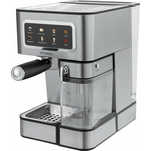 Кофеварка рожковая Hyundai HEM-5307 1350Вт серебристыйчерный 29877₽
