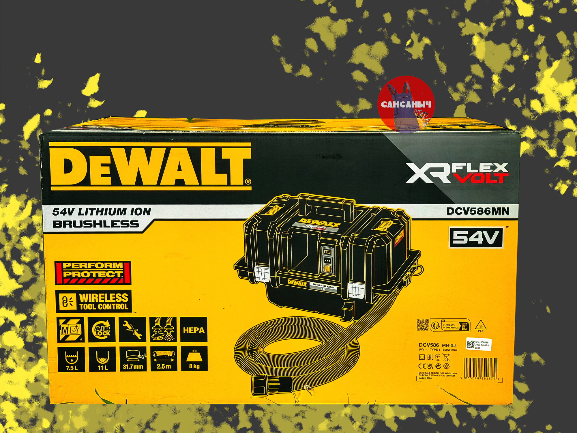 Аккумуляторный пылесос DeWalt DCV586MN-XJ — фото 1