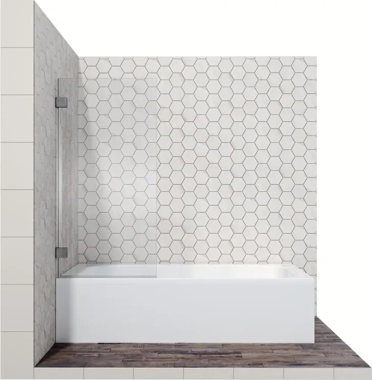 Шторка для ванны Ambassador BathScreens 70x140 16041101 профиль хром стекло прозрачное