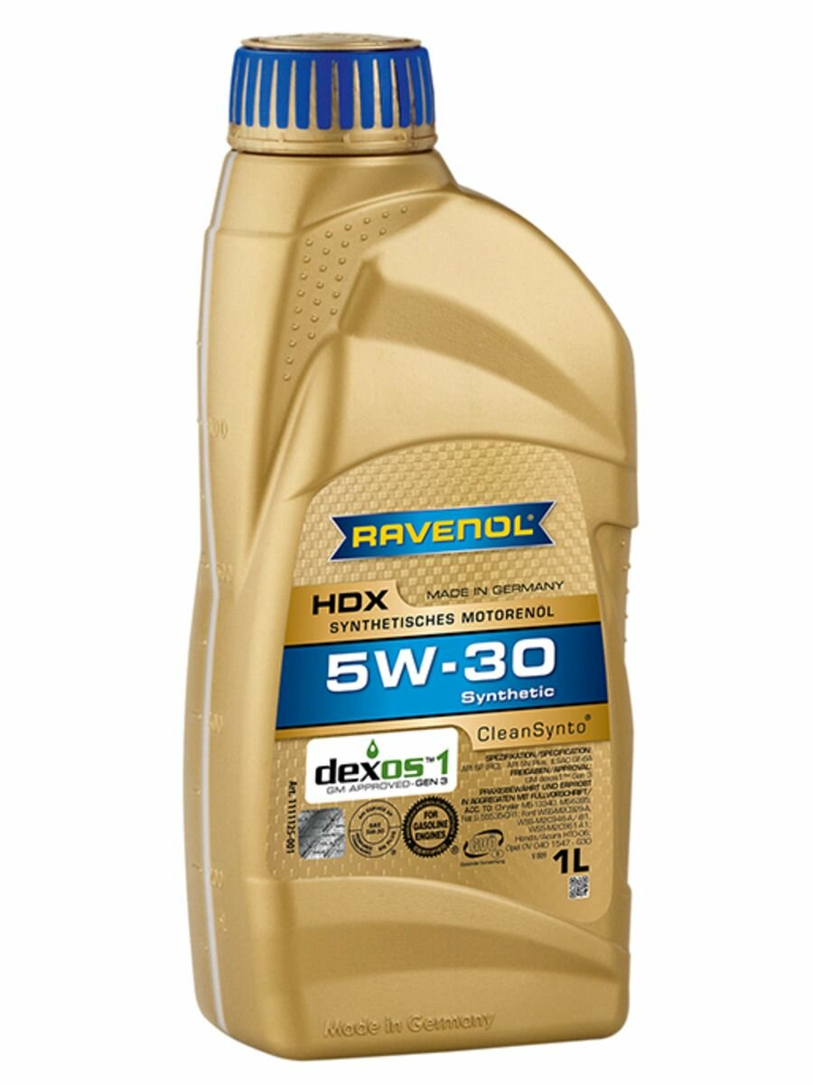 Моторное масло RAVENOL HDX 5W-30 1 л.