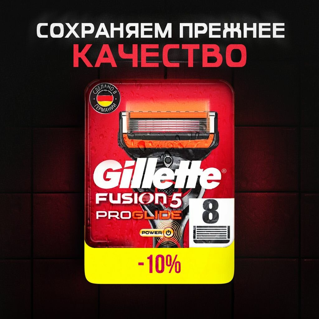 Сменные кассеты Gillette Fusion Proglide Power 8 шт