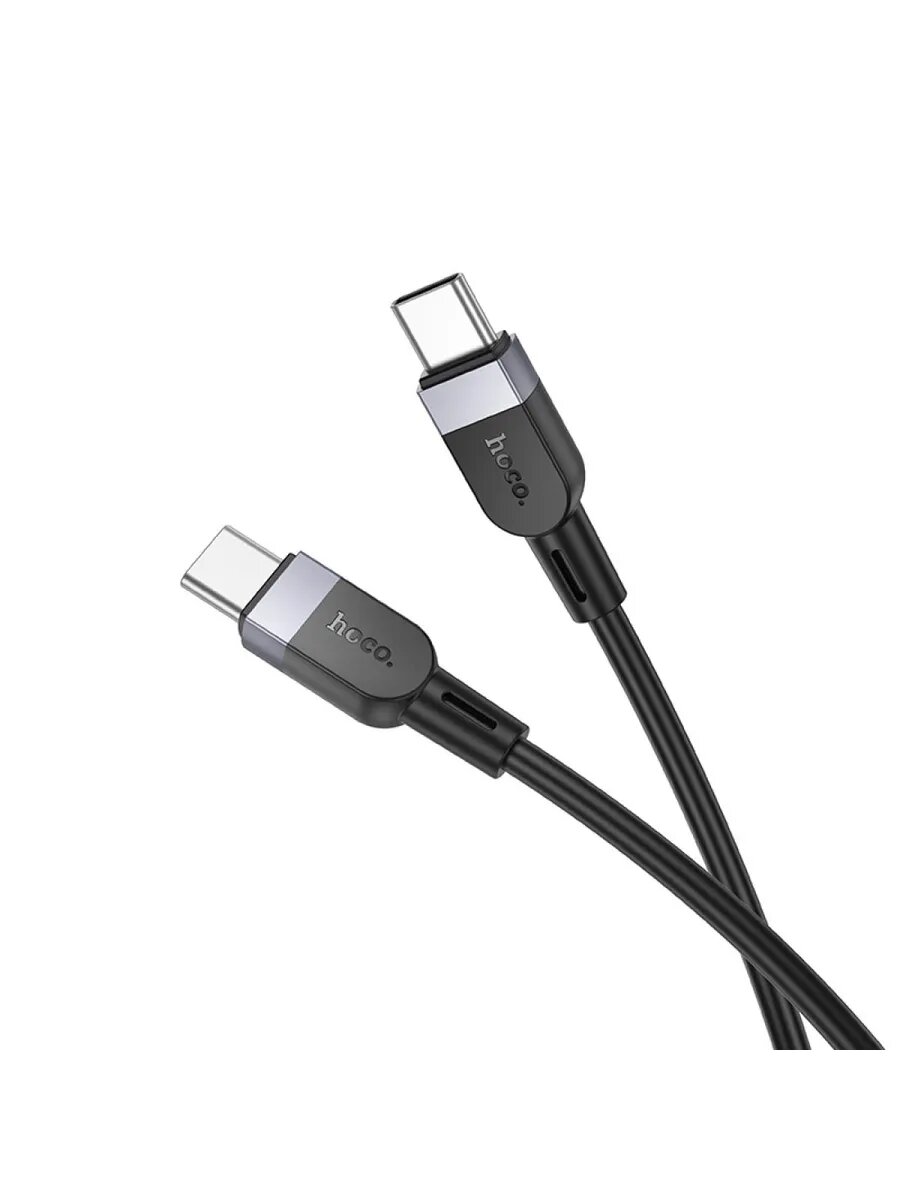 Кабель-зарядка HOCO X109 Type-C - Type-C, длина 2 м, силиконовый, черный