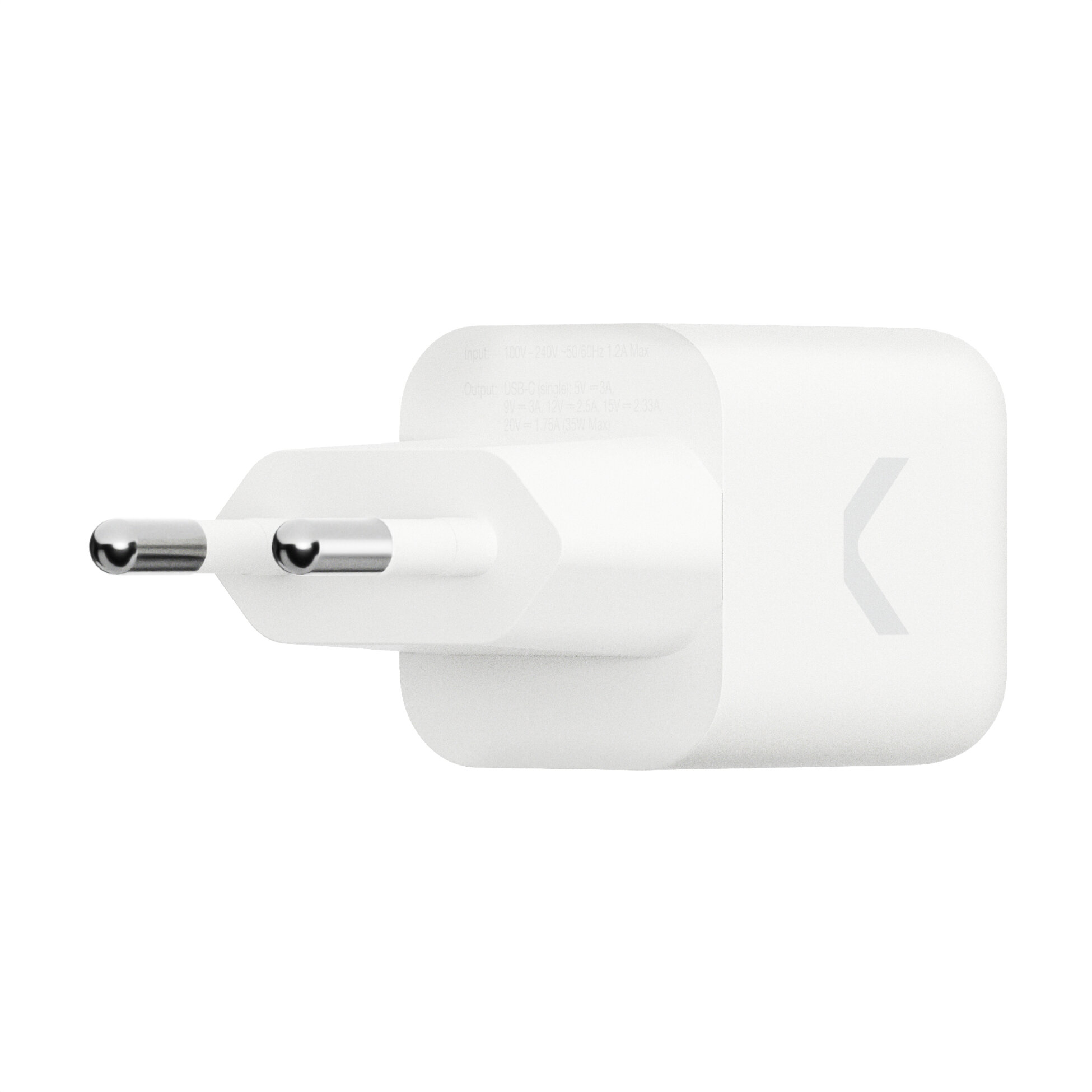 COMMO 35W Mini Charger, GaN, 1xUSB-C, быстрое зарядное устройство 35 Вт, White — фото 1