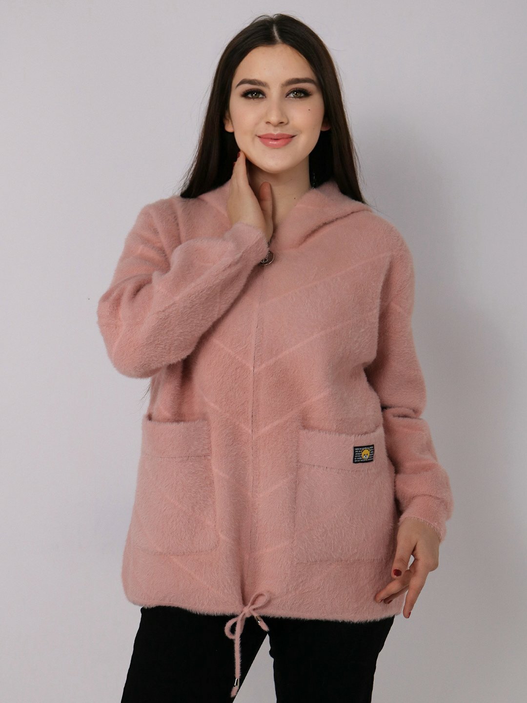 Пальто, размер One Size, розовый, — фото 1