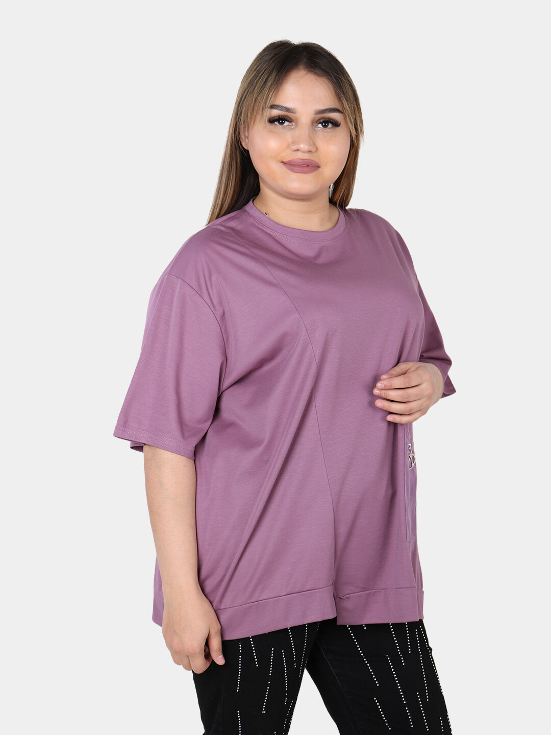 Футболка 50, размер One Size, сиреневый