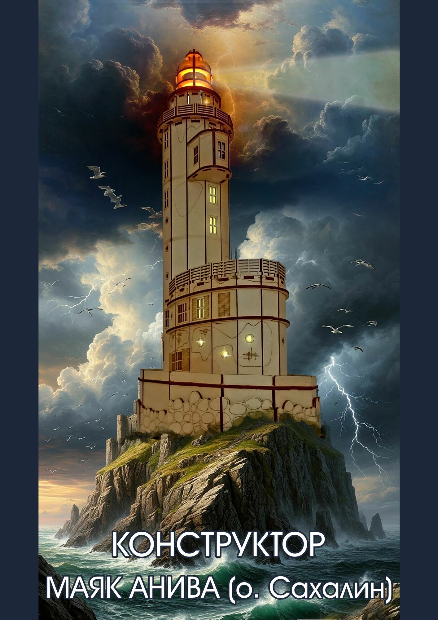 Конструктор деревянный - маяк Анива, сборная модель