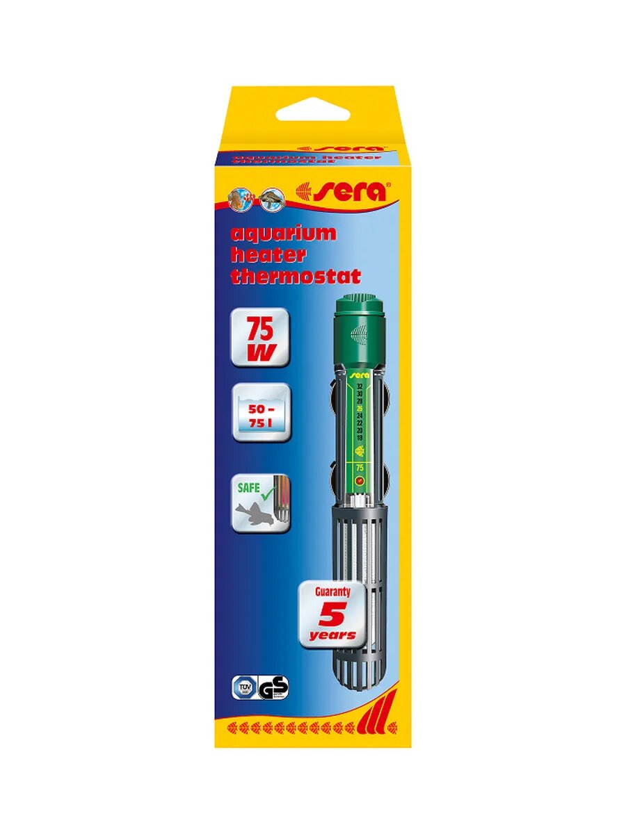 Sera Аквариумный нагреватель Precision 75 W - фото №1
