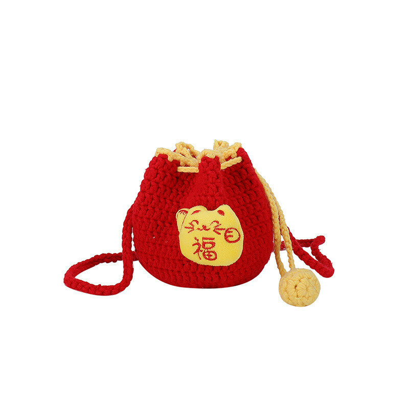 Сумка для монет детская ручная работа вязанный мешочек удачи для мальчиков и девочек