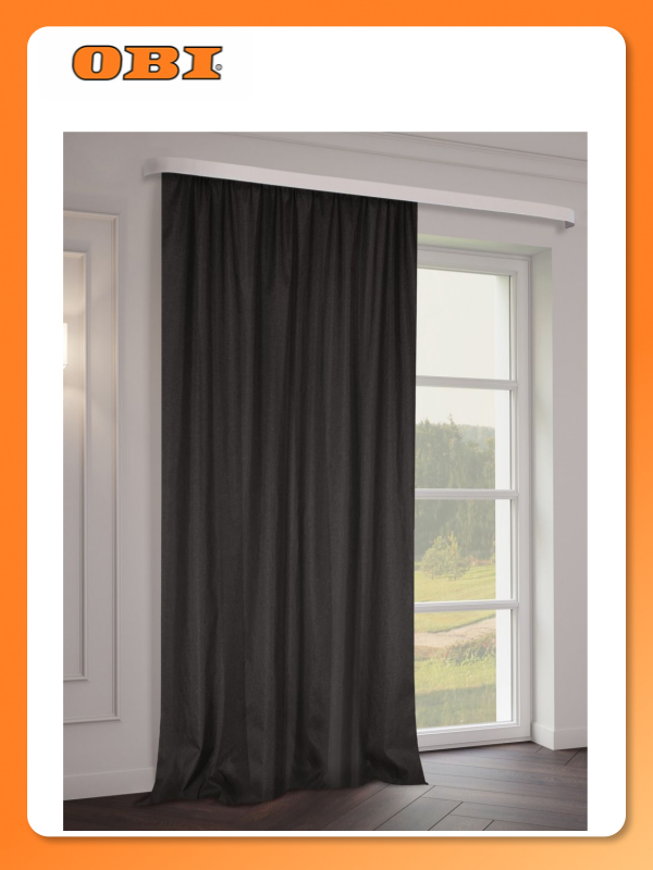 Штора ТД Текстиль 120534 рогожка лен 200x270 см крепление лентой цвет шоколад