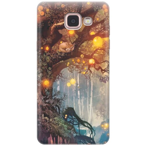 фото Cиликоновый чехол на samsung galaxy a5 (2016) / самсунг а5 2016 с принтом "лиса на древе" gosso