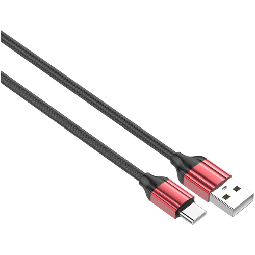 Кабель LDNIO LS431/ USB Type-C/ 1m/ 2.4A/ медь: 86 жил/ Нейлоновая оплетка/ красный кабель ldnio ls431 usb lightning 1m 2 4a медь 86 жил нейлоновая оплетка red