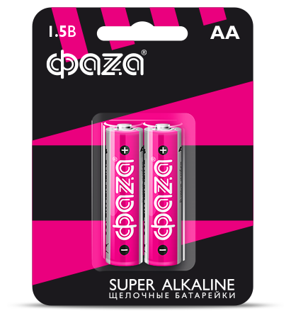 Элемент питания алкалиновый AA/LR6 1.5В Super Alkaline BL-2 (уп.2шт) ФАZА 2858443