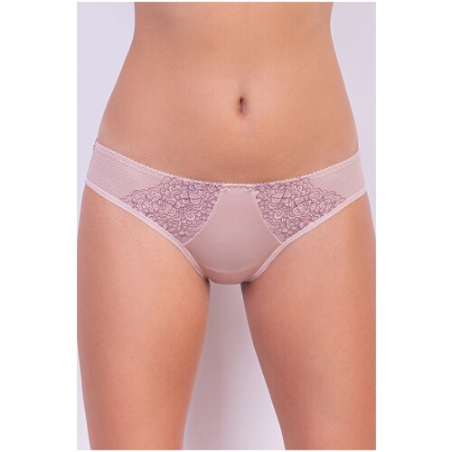 фото Milavitsa трусы слипы средней посадки с кружевом шарм, размер 94, нежная пудра