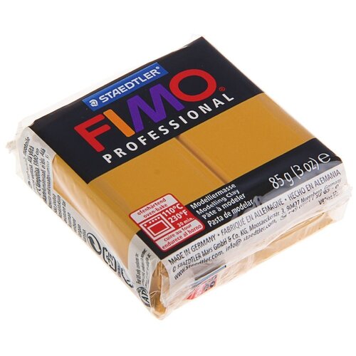 Полимерная глина FIMO Professional запекаемая 85 г охра (8004-17) желтый 85 г