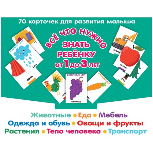 фото "все, что нужно знать ребенку от 1 до 3 лет. растения, животные, еда, мебель, одежда и обувь, овощи в фрукты, тело человека, транспорт"дмитриева в.г.