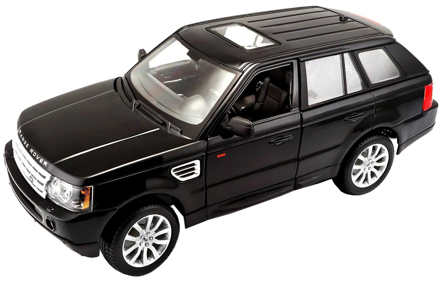 Bburago Машинка металлическая Range Rover Sport, 1:18, черный - фото №1