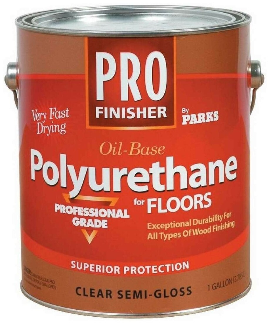 RUST-OLEUM PRO Finisher Oil Base Polyurethane 130533 Профессиональный полиуретановый лак для пола полуглянцевый 3,78л,