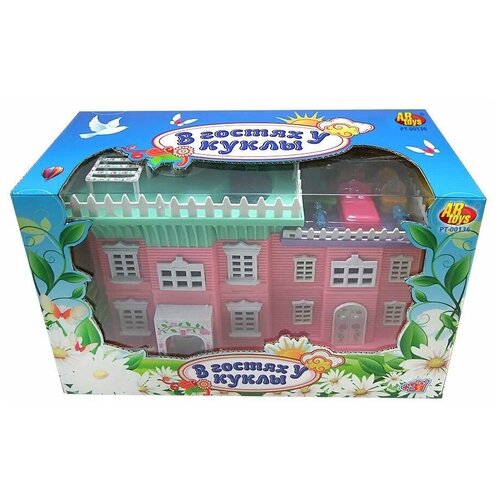 ABtoys кукольный домик В гостях у куклы PT-00136 abtoys абтойс игровой набор abtoys в гостях у куклы дом кукольный в сумке переноске с куклой и аксессуарами