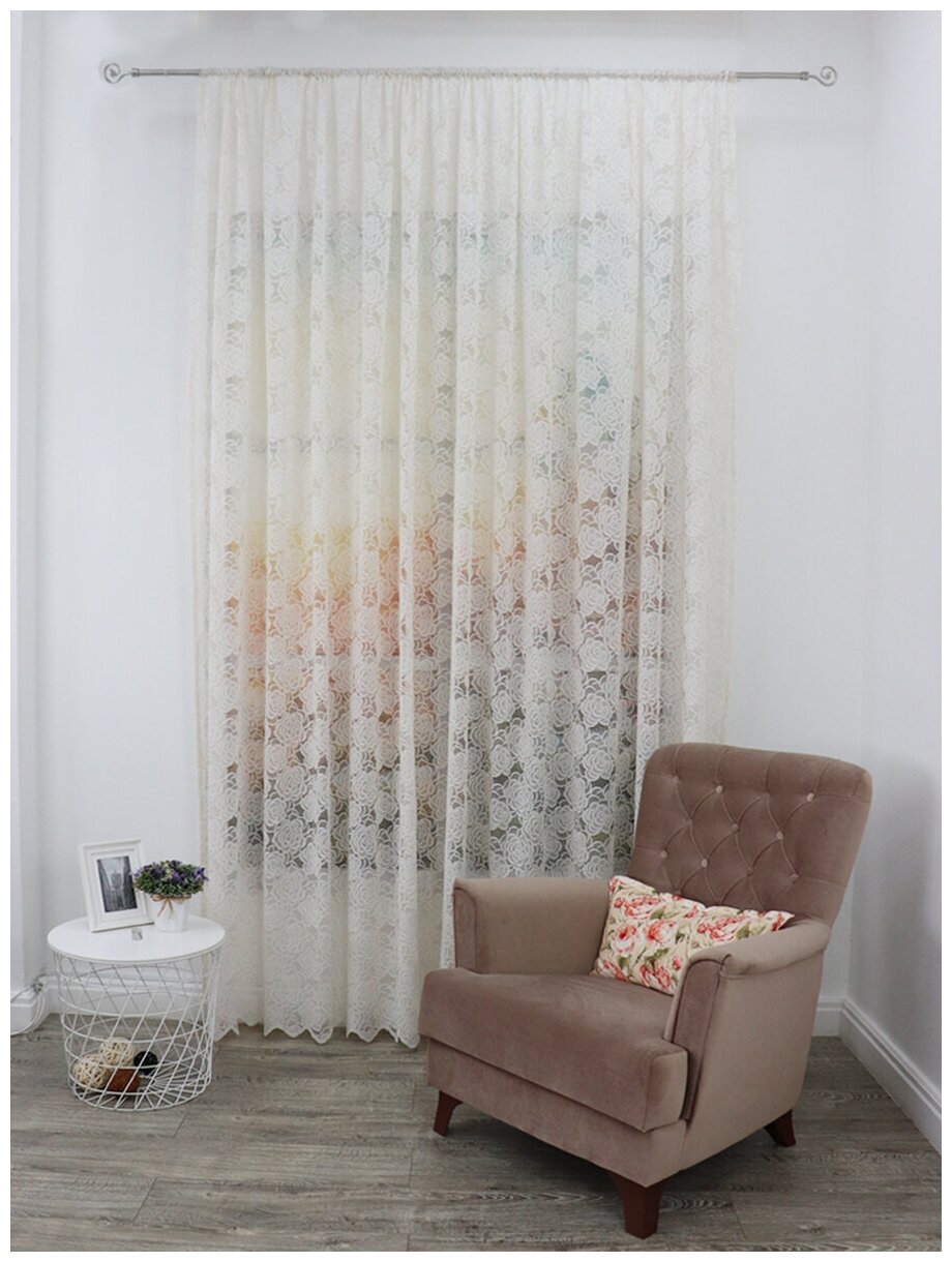 фото Тюль Amore Mio RR 503-2D на ленте, 300х270 см, 1 шт.