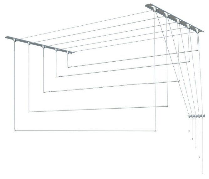 Сушилка для белья  Лиана  потолочная металлическая 1,9 м, белый