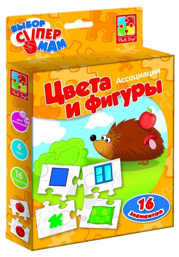 Настольная игра Vladi Toys Ассоциации Цвета и фигуры VT1901-38