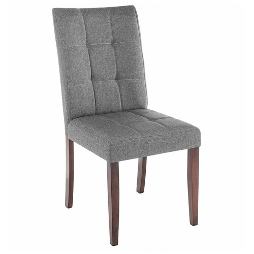 фото Стул woodville madina, дерево/текстиль, цвет: dark walnut/fabric grey