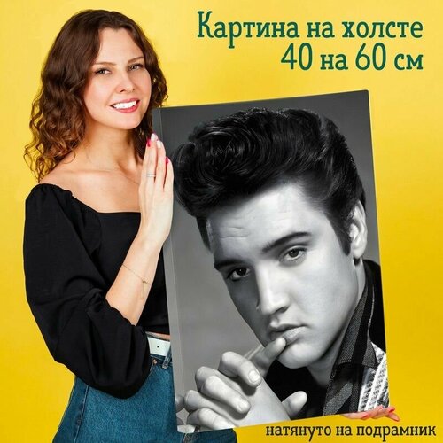 Большая картина интерьерная постер на холсте на стену 60 на 40 см Presley Elvis Элвис Пресли