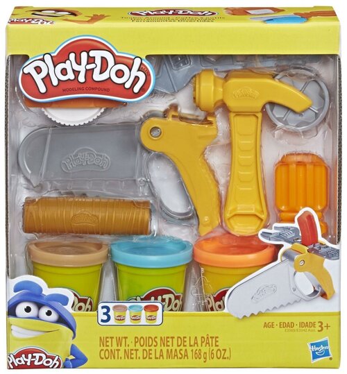 Масса для лепки Play-Doh Строительные инструменты (E3565/E3342) 3 цв.