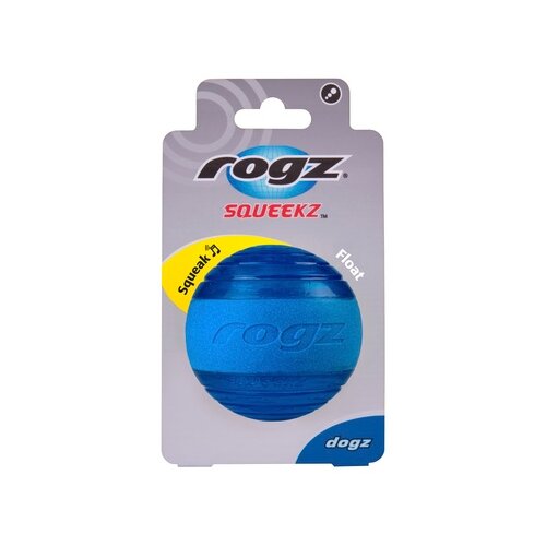 фото Rogz мяч с пищалкой squeekz, синий, 0,059 кг