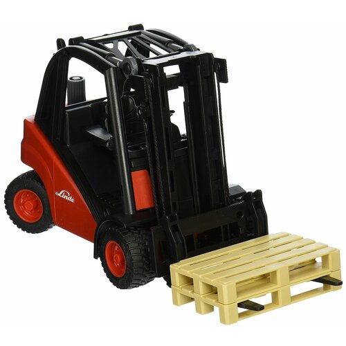 Погрузчик Bruder Linde H30D с паллетами (02-511) 1:16, 29 см, красный/черный for linde forklift truck original canbox linde bt doctor diagnostic cable linde bt doctor canbox usb diagnostic scanner tool