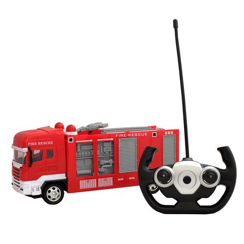 Пожарный автомобиль HK Industries 666-193NA, 27 см, красный