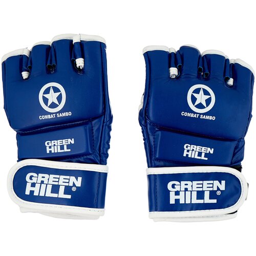 фото Перчатки green hill combat sambo mmr-0027cs для mma синий m