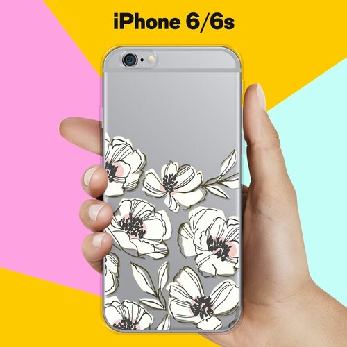 Силиконовый чехол Цветы на Apple iPhone 6/iPhone 6S силиконовый чехол бигль с цветами на apple iphone 6 iphone 6s