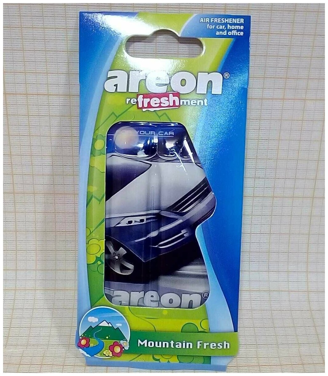 Освежитель воздуха "AREON" REFRESHMENT LIQUID Mountain Fresh/Горная свежесть, подвесной гелевый 704-025-914