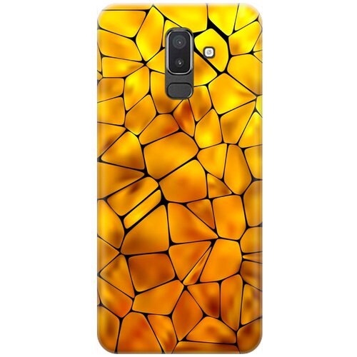 фото Силиконовый чехол на samsung galaxy j8 / самсунг джей 8 с принтом "янтарный узор" re:pa